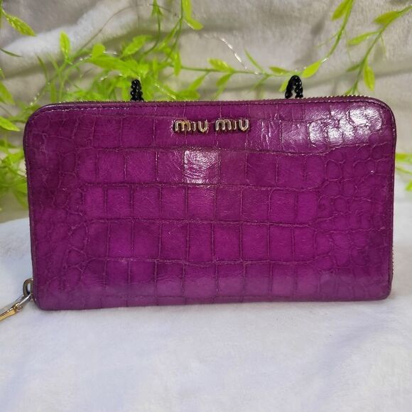 Authentic Miu Miu Leather Long Wallet - Picture 3 of 17